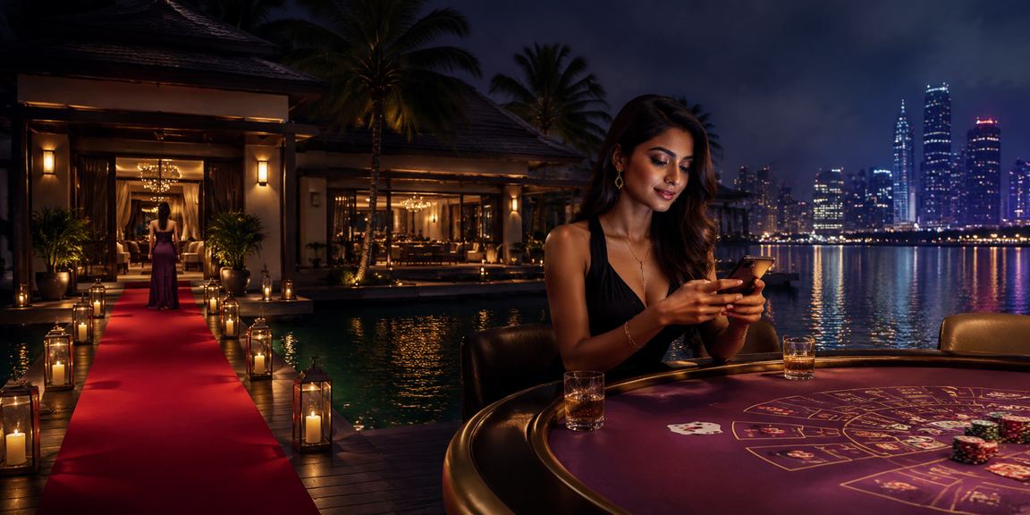 Baccarat game preview with dealer on screen